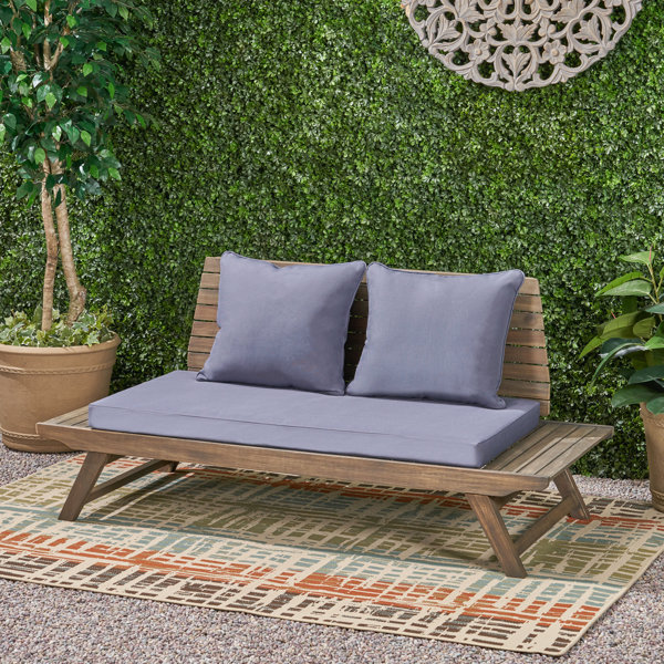 AllModern Bullock 65'' Wide Outdoor Loveseat with Cushions & Reviews